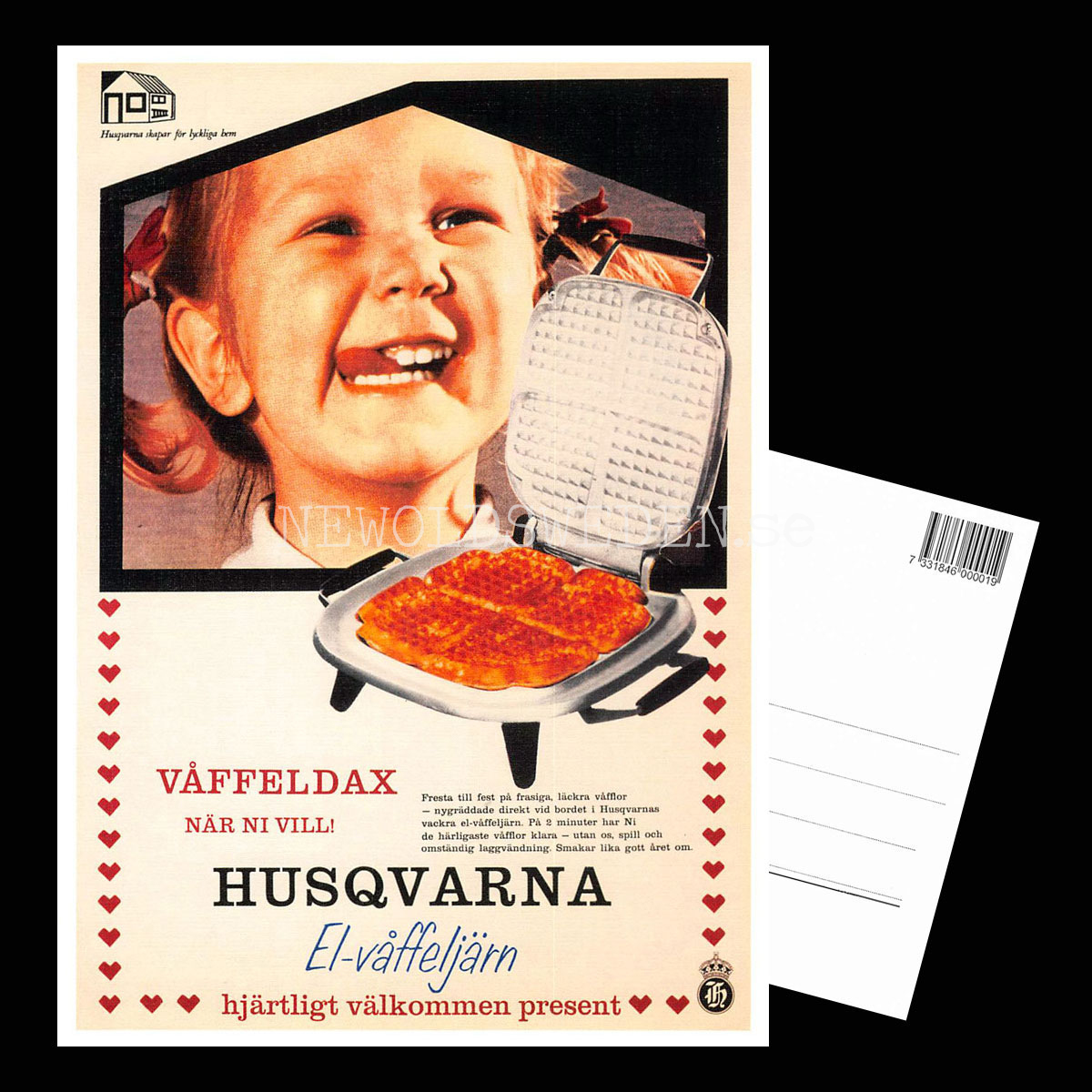 HUSQVARNA VÅFFELDAX NÄR DU VILL! El-våffeljärn från HUSQVARNA - Vykort A5 - 3