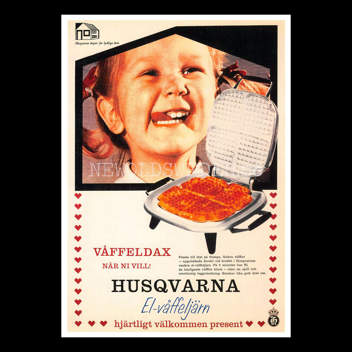 HUSQVARNA VÅFFELDAX NÄR DU VILL! El-våffeljärn från HUSQVARNA - Vykort A5