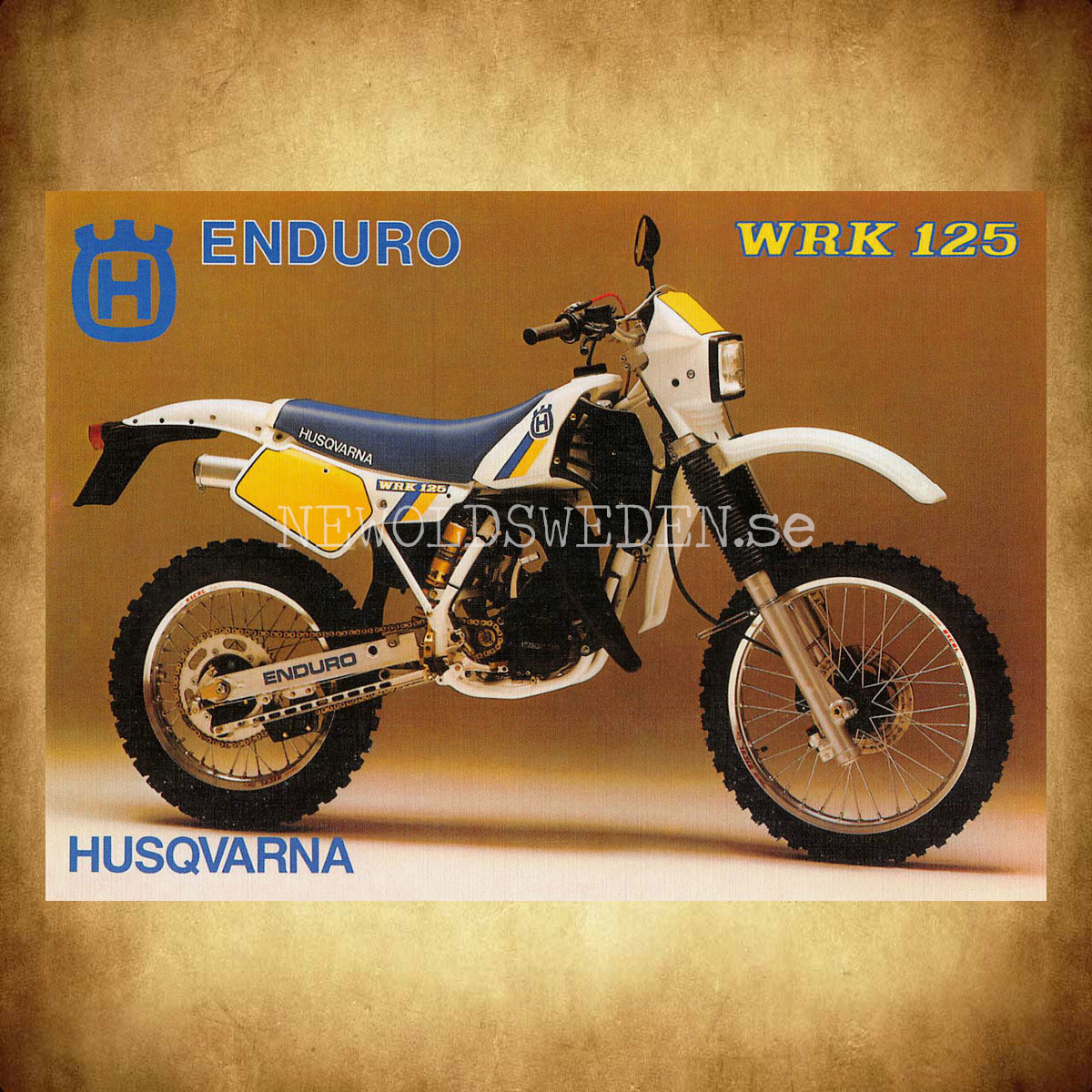 HUSQVARNA ENDURO WRK 125 - Vykort A5 - 2