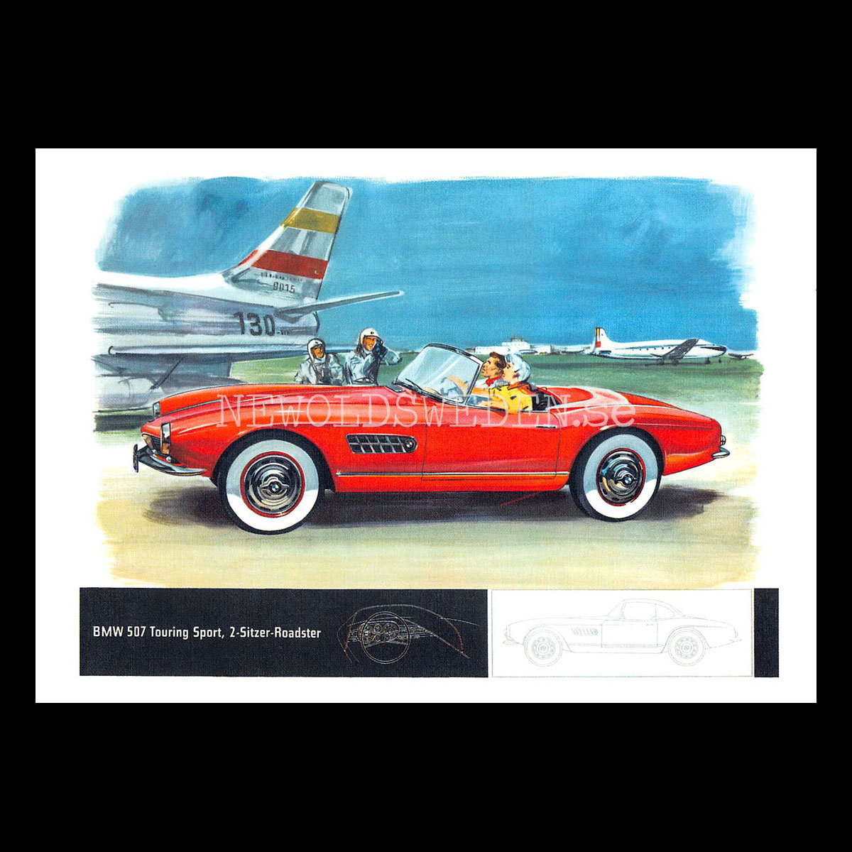 BMW 507 Touring Sport 2-Sitzer-Roadster - Vykort A5