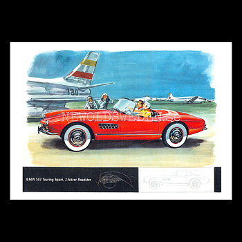 BMW 507 Touring Sport 2-Sitzer-Roadster - Vykort A5