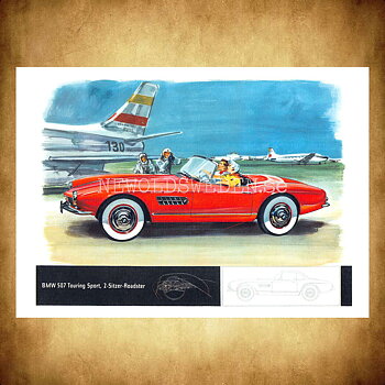BMW 507 Touring Sport 2-Sitzer-Roadster - Vykort A5