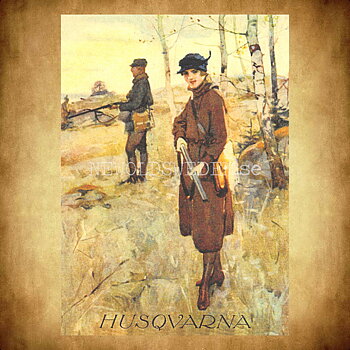 HUSQVARNA JAKTVAPEN - Vykort A5
