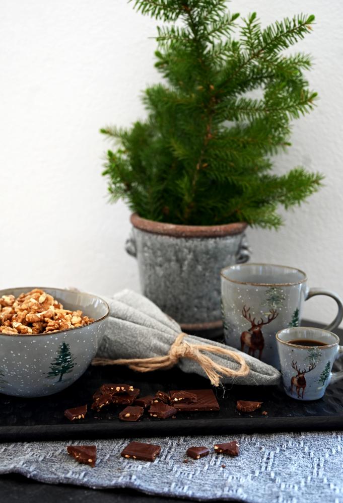 Mulled wine mug Winter/Deer - Mini mug - Stoneware - 6xØ6 cm - 1 pc