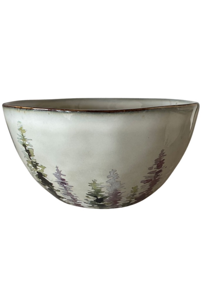 Bowl - Tree/Fir trees - Stoneware - 1 pc - Ø15 cm - 3