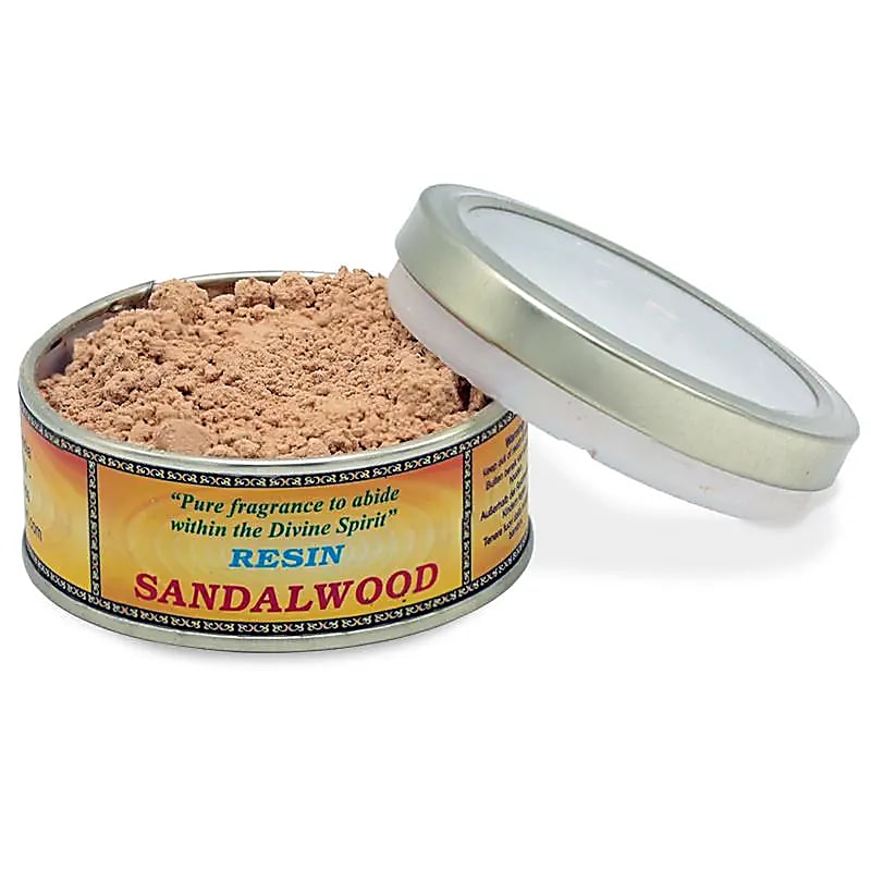 Rökelse Pulver i plåtburk - Sandalwood / Sandalträ