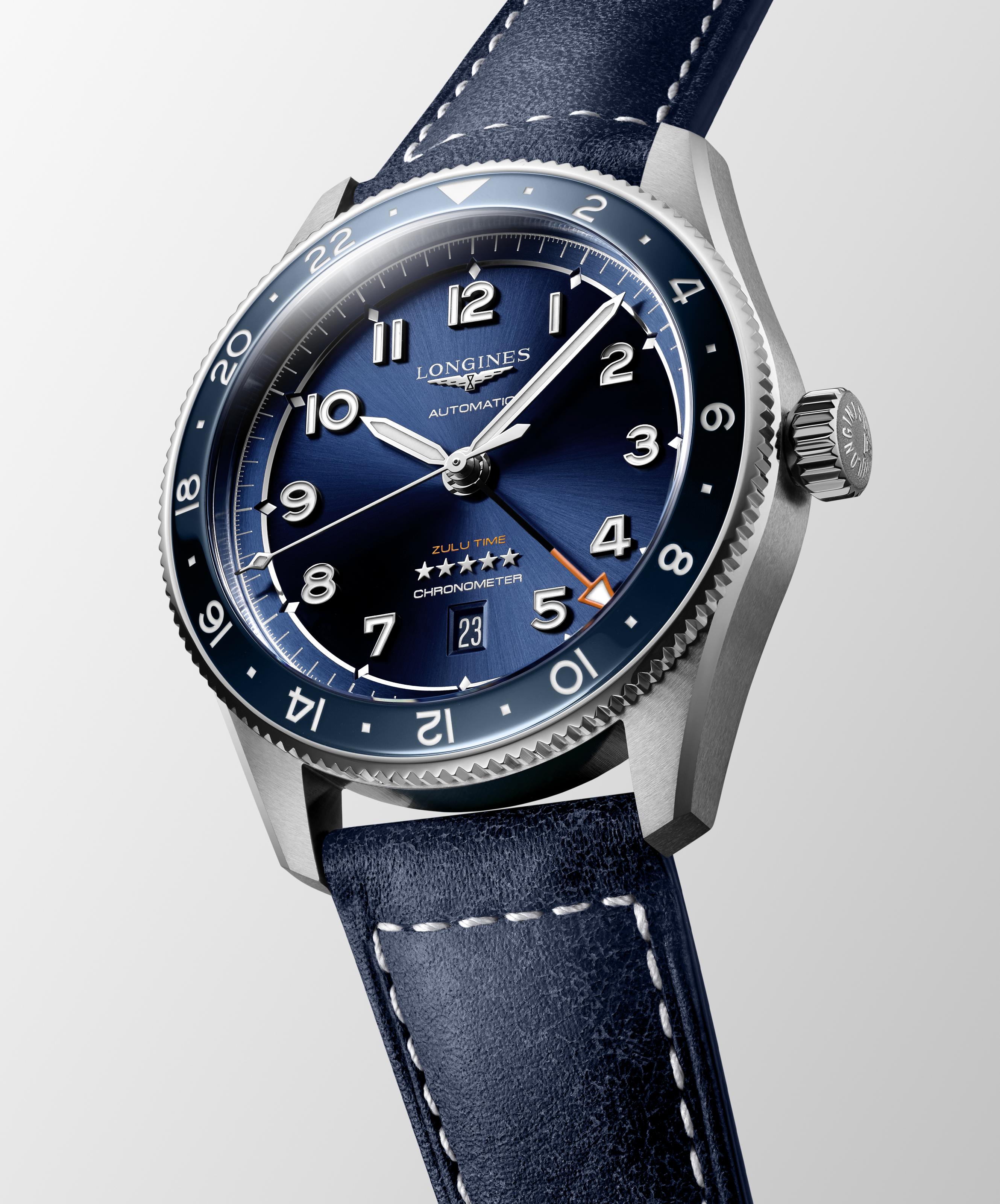 L3.812.4.93.2 Longines Spirit Zulu Time 42 blå