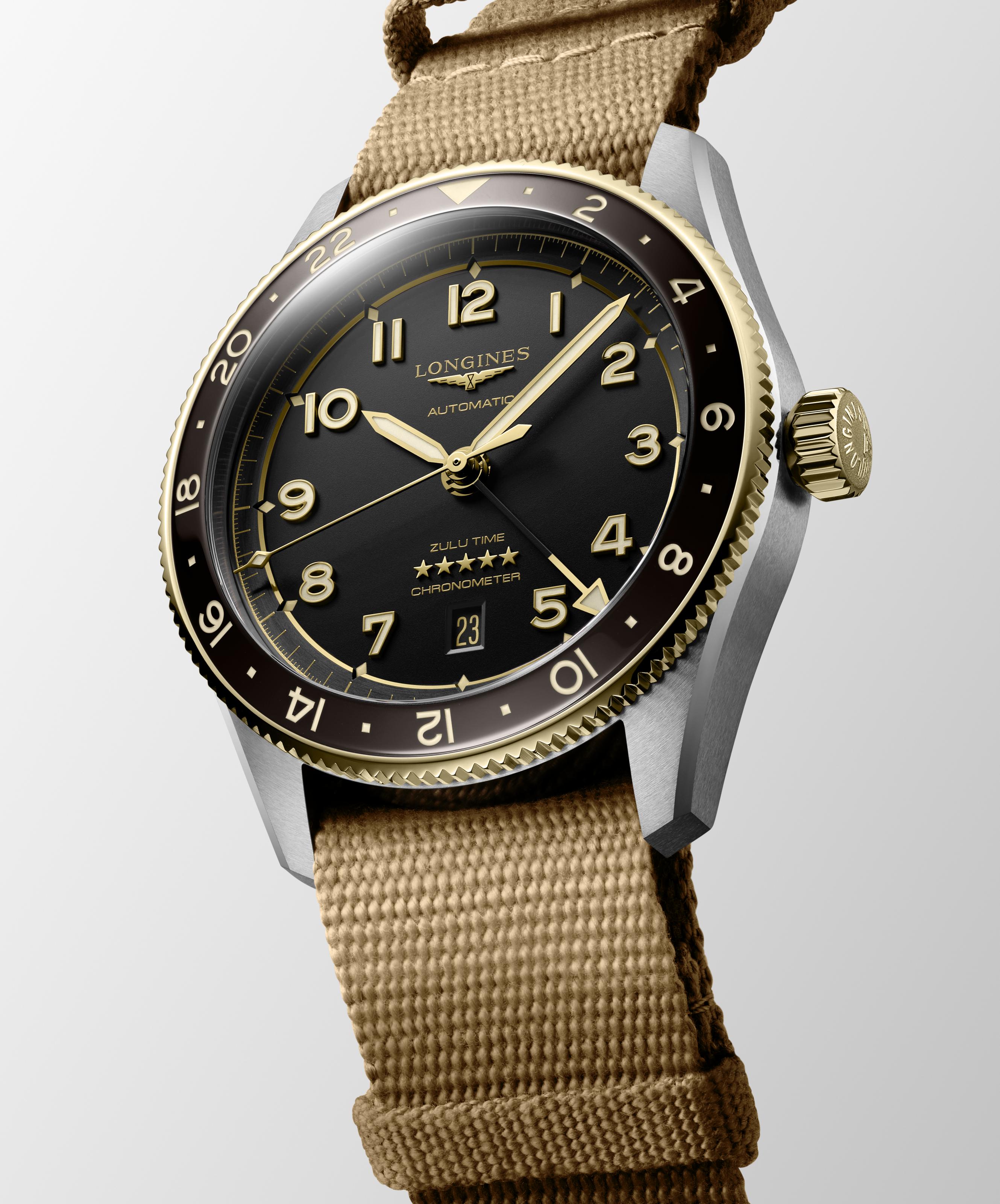 L3.812.5.53.9  Longines Spirit Zulu Time  42 svart