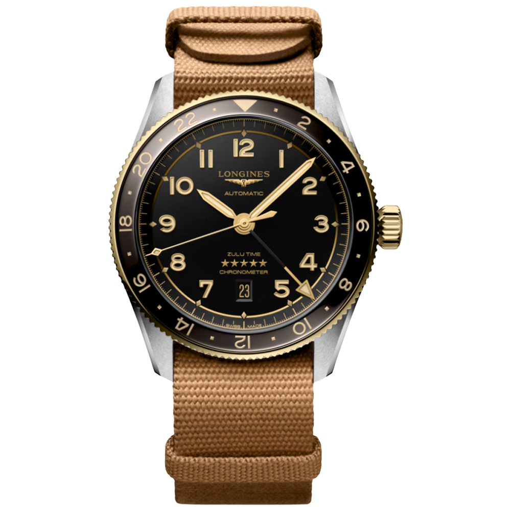 L3.812.5.53.9  Longines Spirit Zulu Time  42 svart