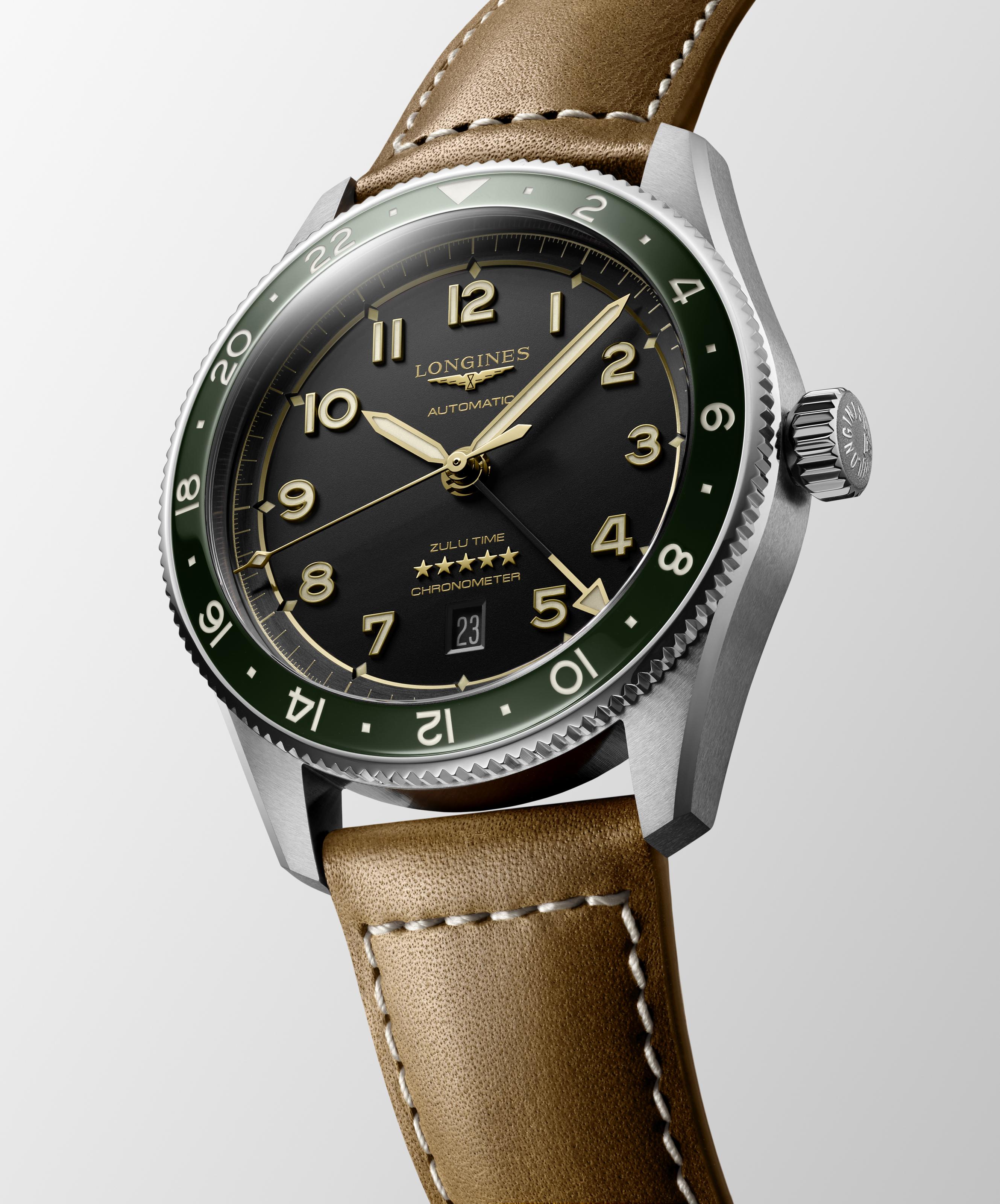 L3.812.4.63.2 Longines Spirit Zulu Time  42 grön