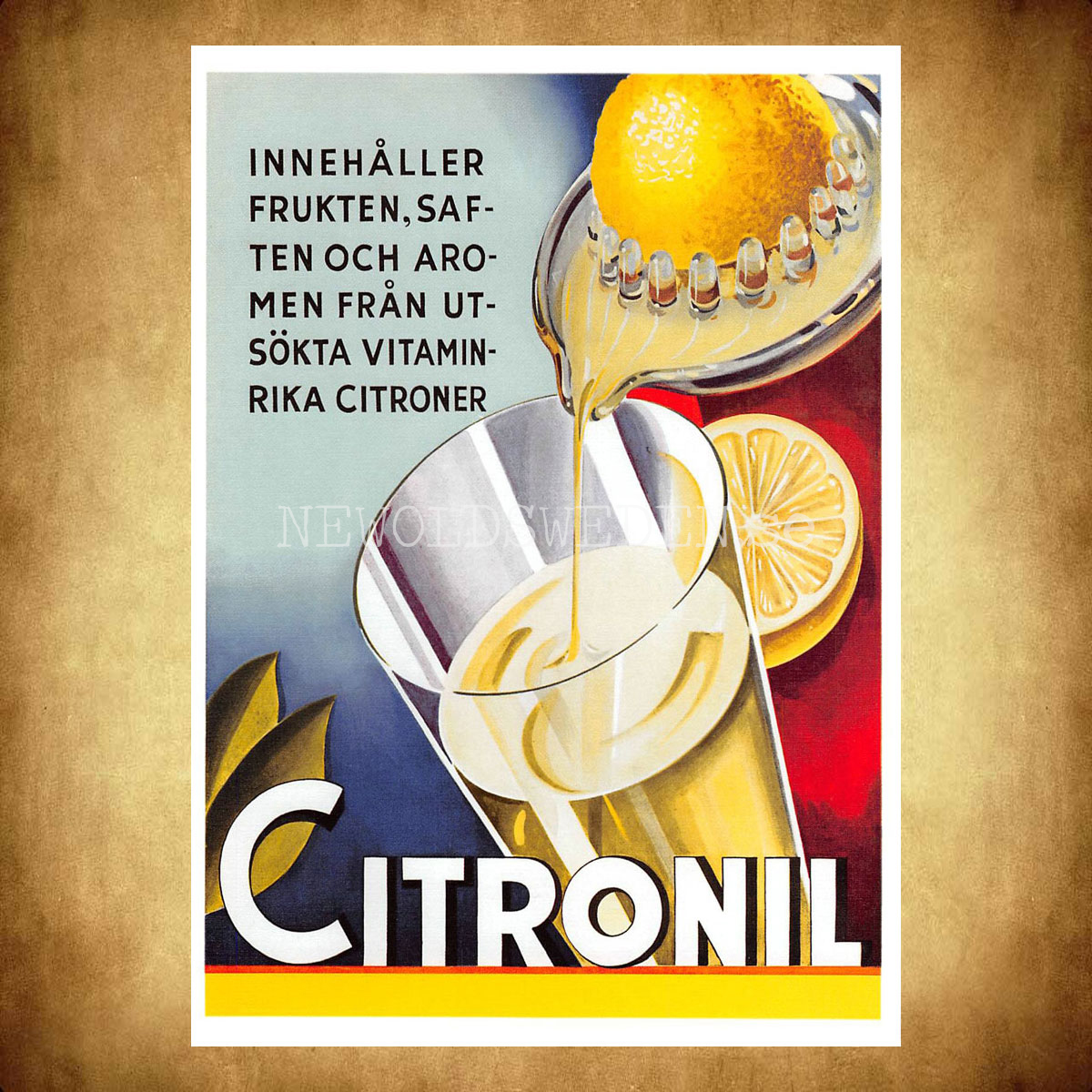 CITRONIL Läskedryck - Vykort A5 - 2