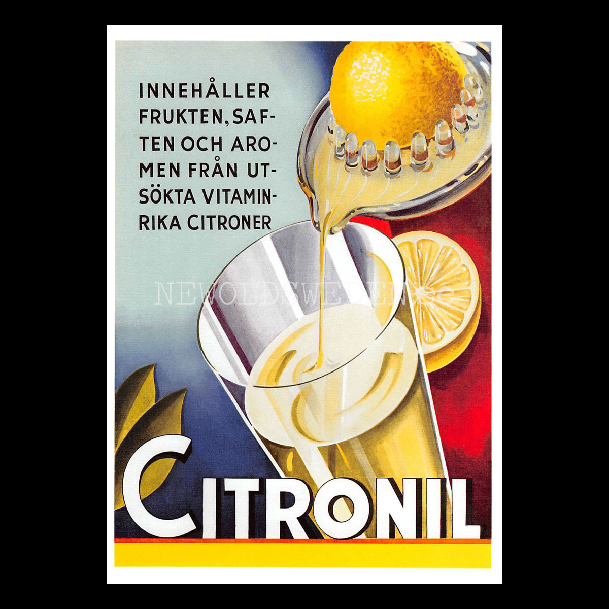 CITRONIL Läskedryck - Vykort A5