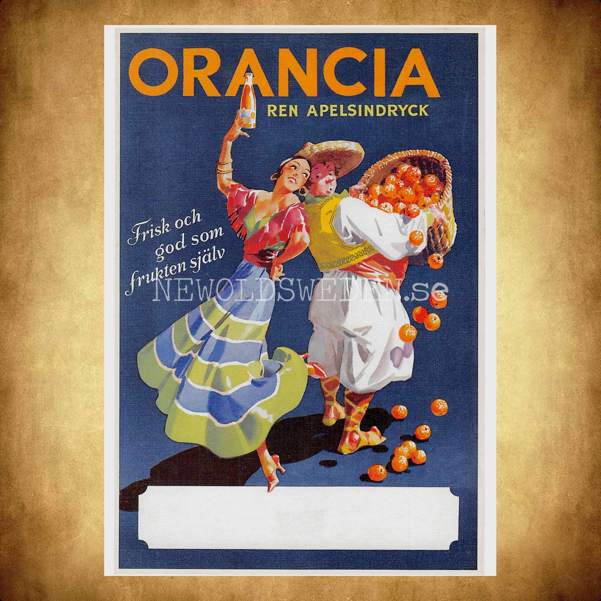 ORANCIA REN APELSINDRYCK - Vykort A5 - 2