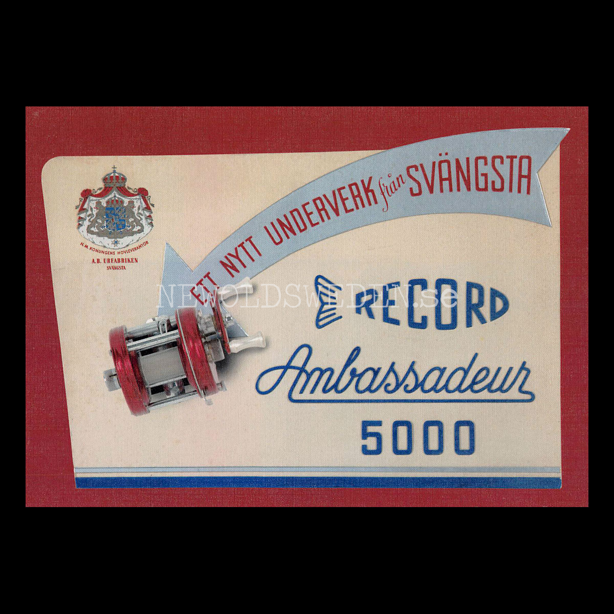 ABU RECORD AMBASSADEUR 5000 - URFABRIKEN - SVÄNGSTA - Vykort A5