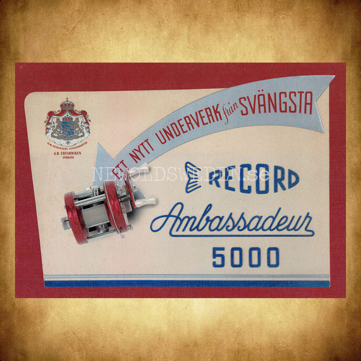 ABU RECORD AMBASSADEUR 5000 - URFABRIKEN - SVÄNGSTA - Vykort A5 - 2