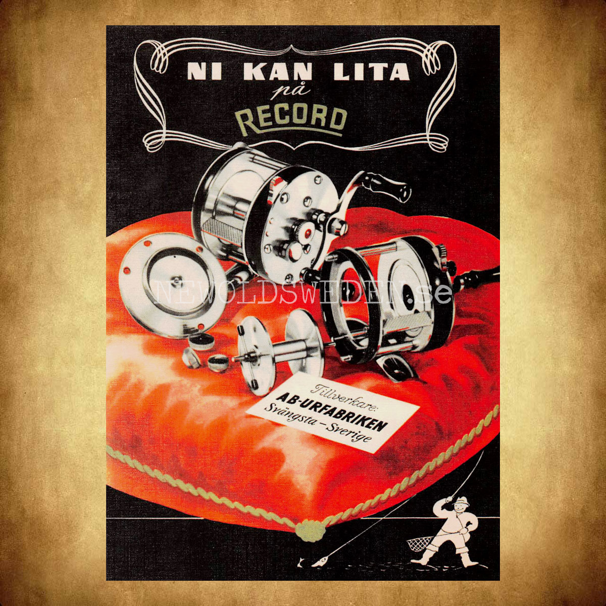 ABU NI KAN LITA PÅ RECORD - URFABRIKEN - SVÄNGSTA - Vykort A5 - 2