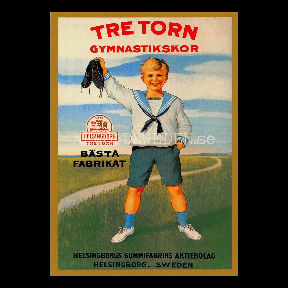 TRETORN GYMNASTIKSKOR Helsingborg Gummifabrik AB - Vykort A5