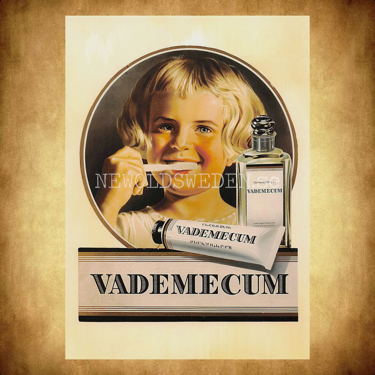 VADEMECUM TAND-CRÉME MUNVATTEN - Vykort A5 - 2