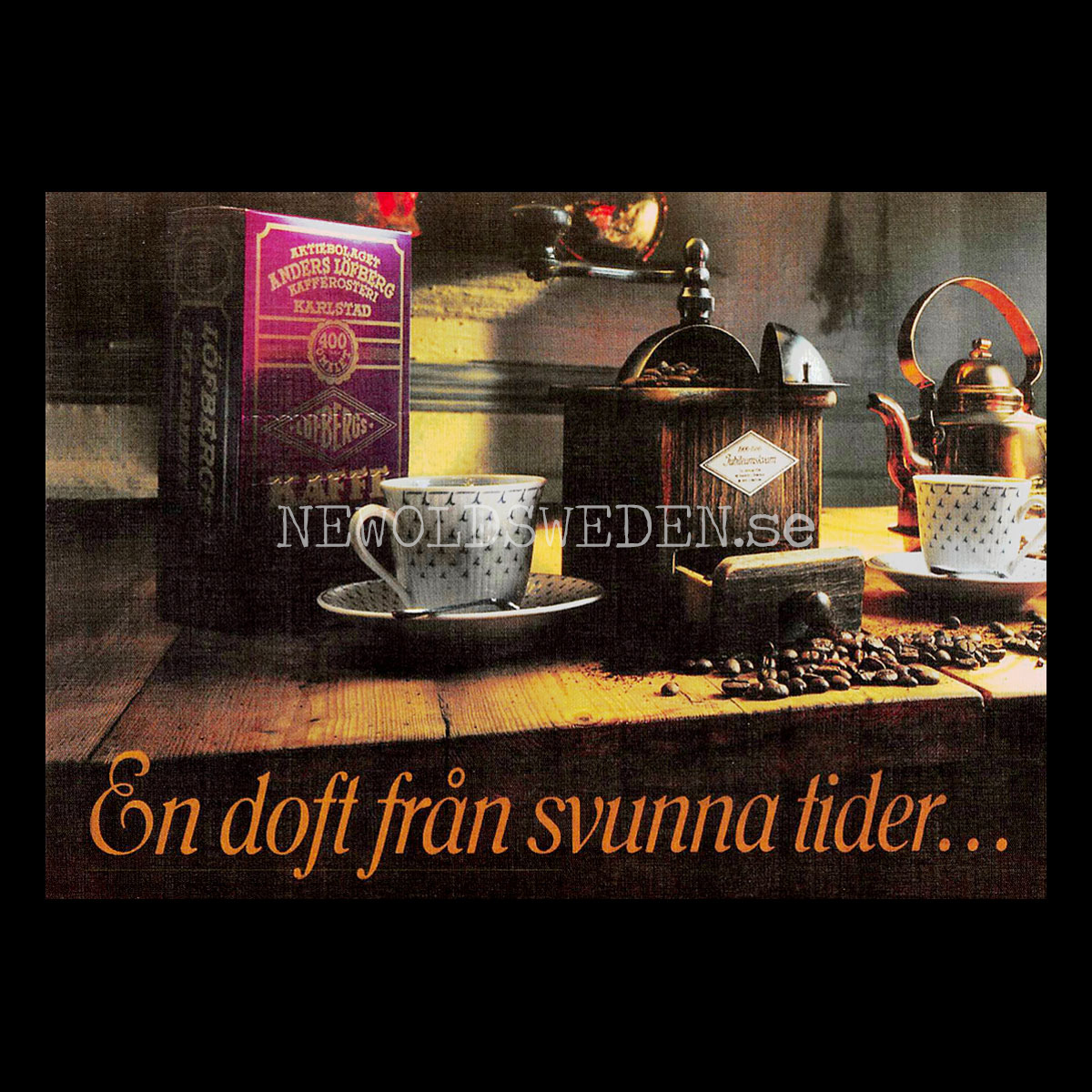 LÖFBERGS LILA - En doft från svunna tider . .  LÖFBERGS LILA KAFFE KARLSTAD - Vykort A5