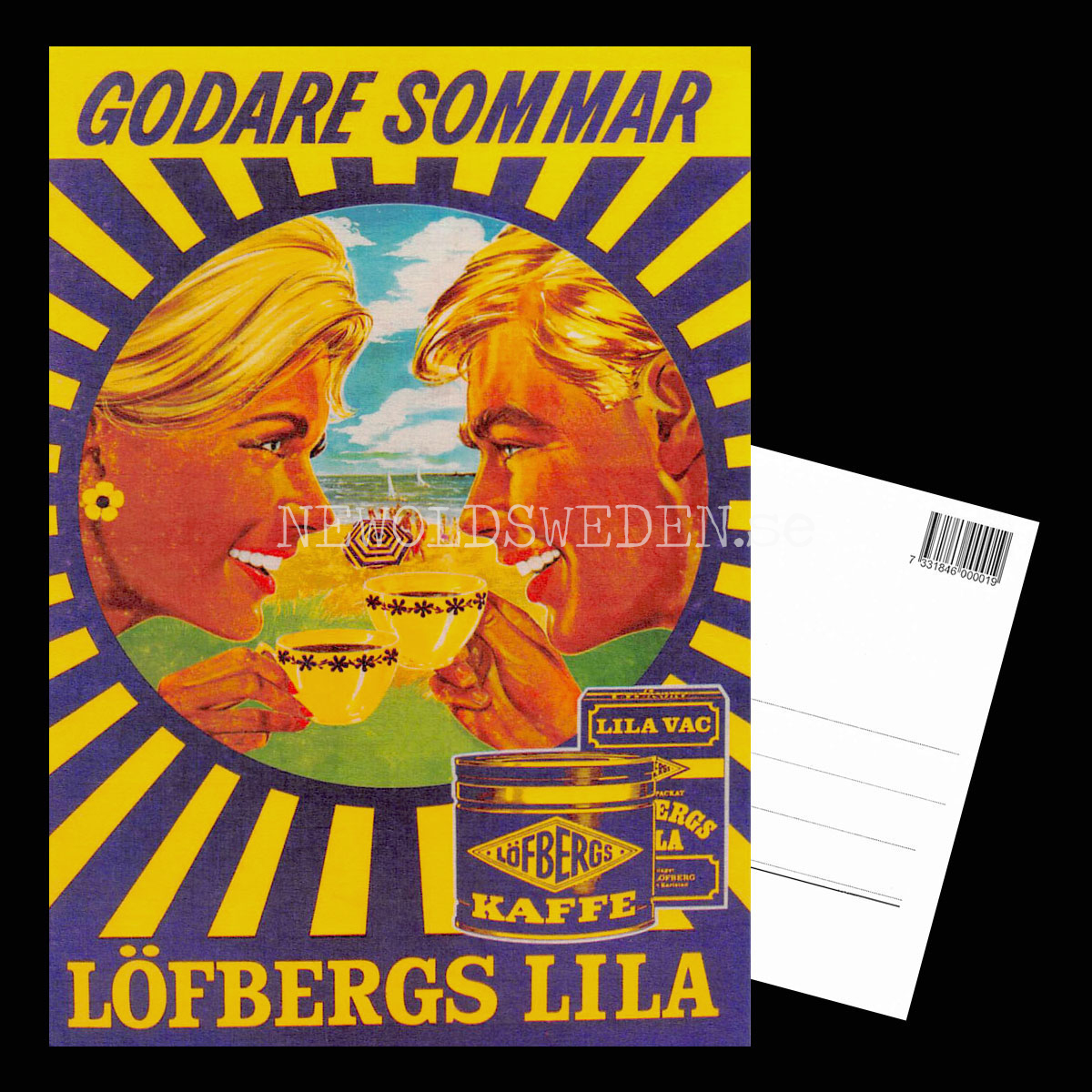 LÖFBERGS LILA KAFFE KARLSTAD - Vykort A5 - 3