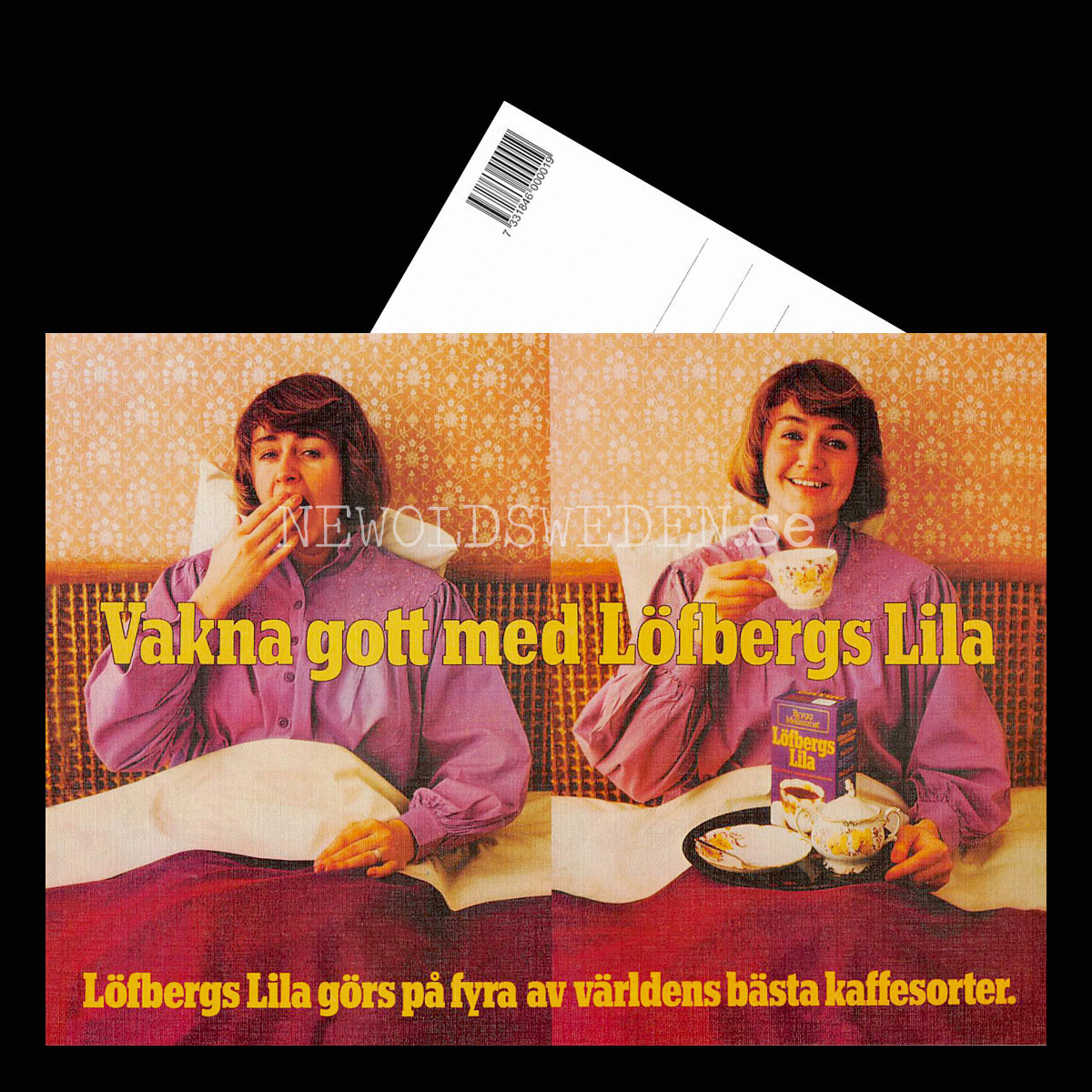LÖFBERGS LILA  - Vakna gott med LÖFBERGS LILA KAFFE KARLSTAD - Vykort A5 - 3