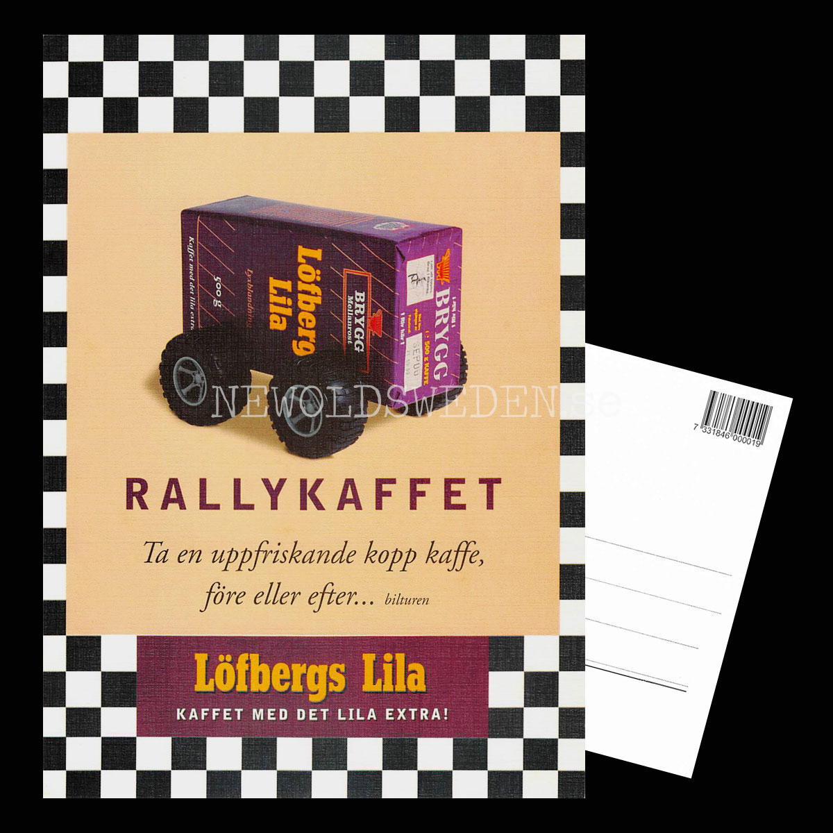 LÖFBERGS LILA  - RALLYKAFFET FRÅN KARLSAD LÖFBERGS LILA KAFFE - Vykort A5 - 3