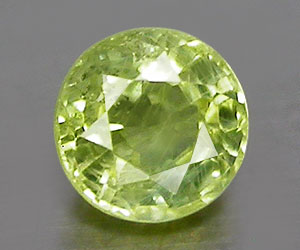 Vacker 3.6 mm rund naturlig citron gul safir ädelsten - 3