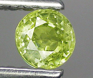 Vacker 3.6 mm rund naturlig citron gul safir ädelsten