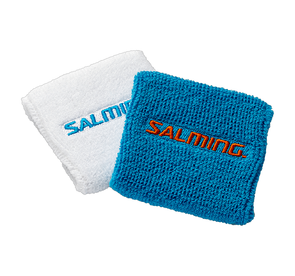 Salming Wristband Short 2-pack white/ocean blue