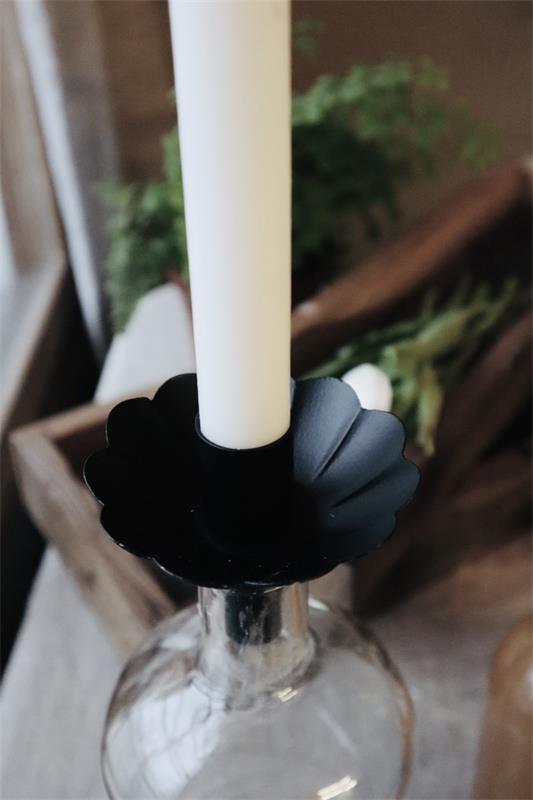 Candle holder for bottle - Crown candle - Black - 2