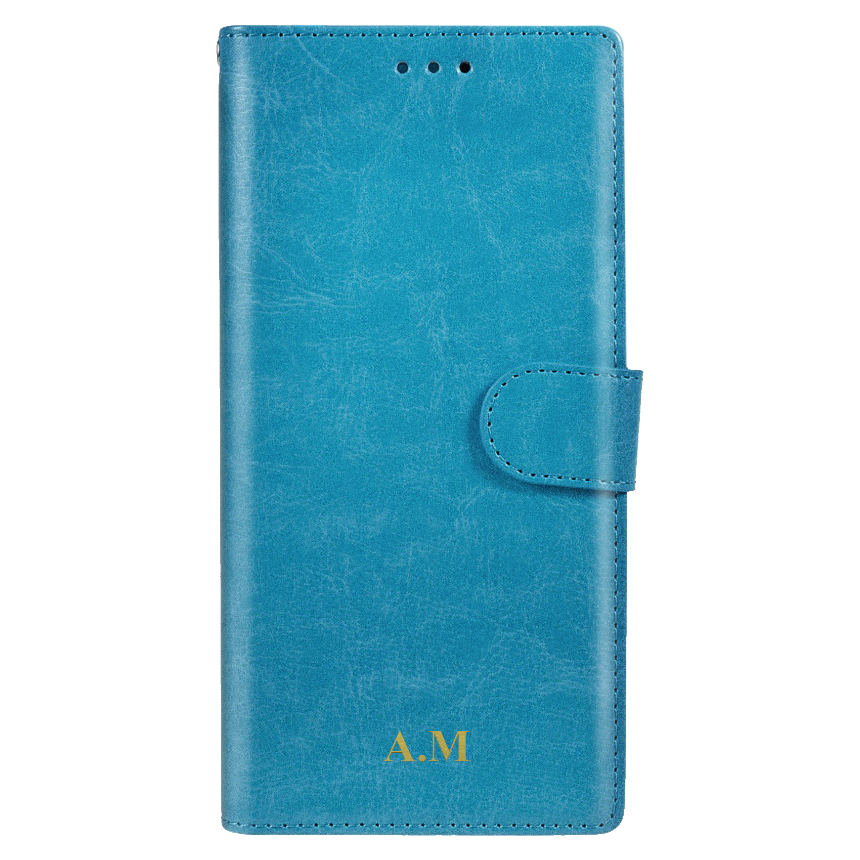 Samsung Galaxy S10 Magnet Wallet Case MONOGRAM - Light Blue - 2