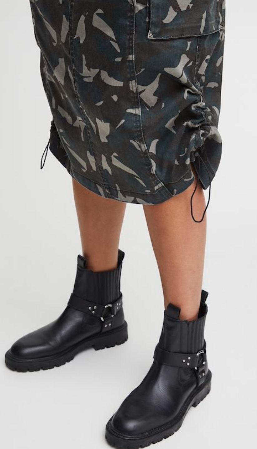 Pulz- Kjol Camo blue/black - 4