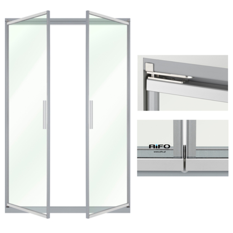 Dörr i aluminiumram för frysrum Höjd: 1750 x Bredd: 660 (mm)