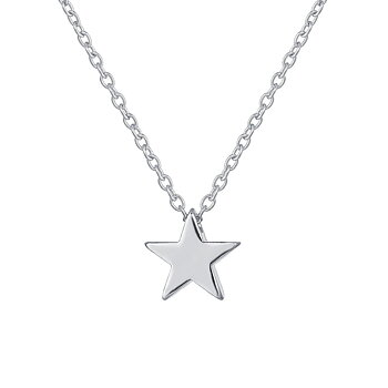 Halsband "Lonely Star" 8 mm i 925 Sterling Silverplätering