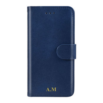 Samsung Galaxy A34 5G Magnet Wallet Case MONOGRAM - Navy Blue