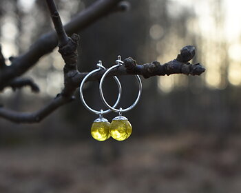 SVALÖ HONEY -  yellow earrings 15 mm