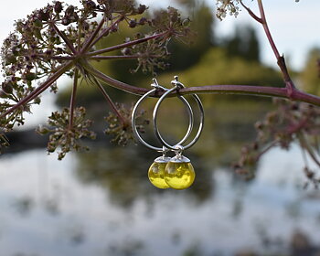 SVALÖ HONEY -  yellow earrings 15 mm