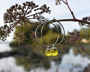 SVALÖ HONEY - yellow earrings 25 mm