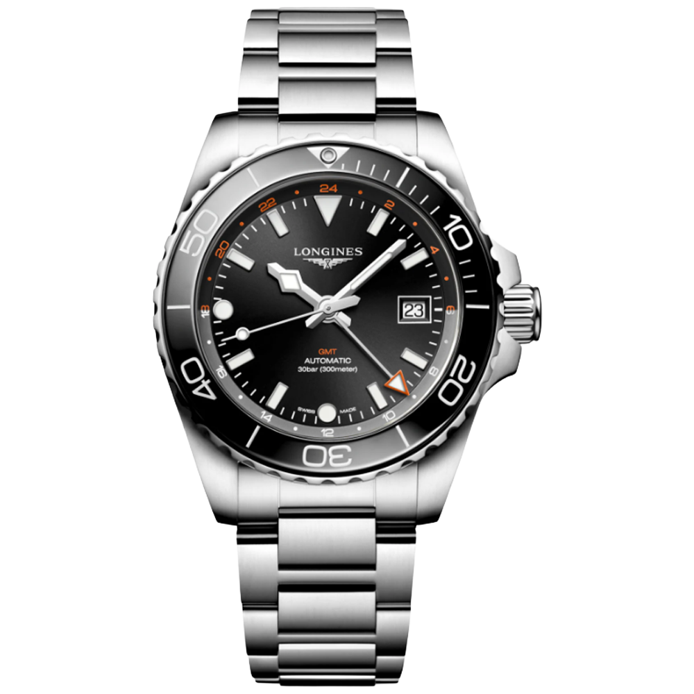 L3.790.4.56.6 Longines Hydroconquest GMT 41 svart