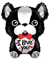 Foil Balloon French Bulldog I Love You 46cm