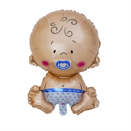Foil Balloon Sitting Baby Blue