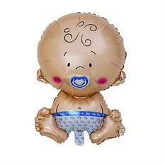 Folieballong Sittande Baby Blå