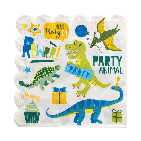  Dinosaur Paper Napkins 16-p