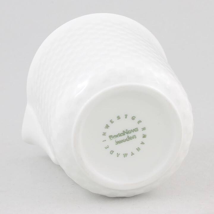 Signe Persson-Melin (Chess 1980) White Creamer with Checkers Relief 7,5 cm