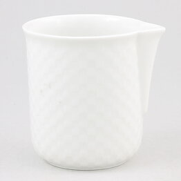 Signe Persson-Melin (Chess 1980) White Creamer with Checkers Relief 7,5 cm