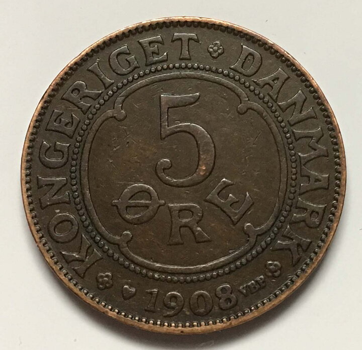 Danmark 5 öre 1908 1