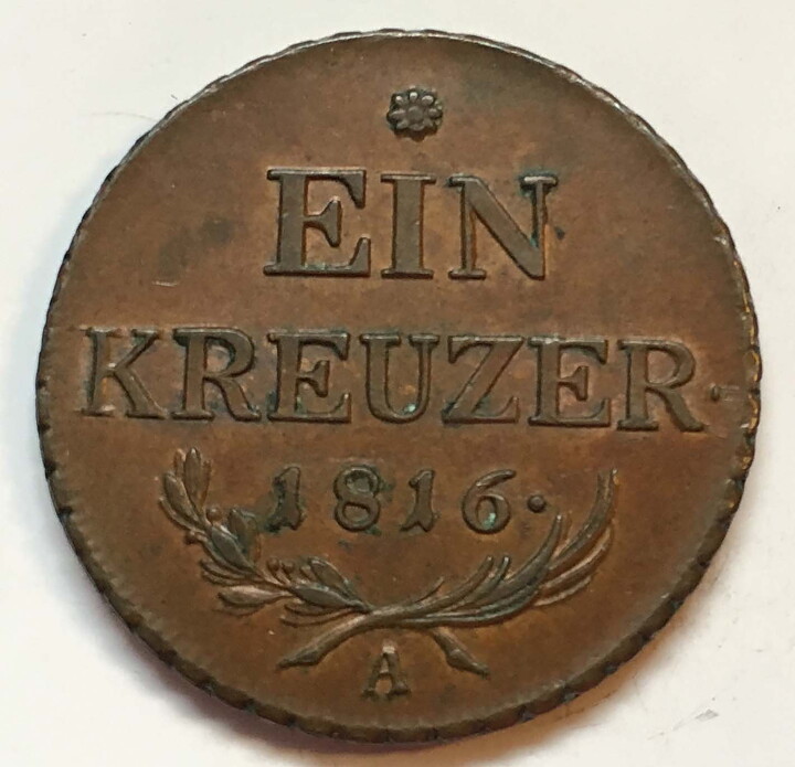 Österrike 1 kreuzer 1816 01