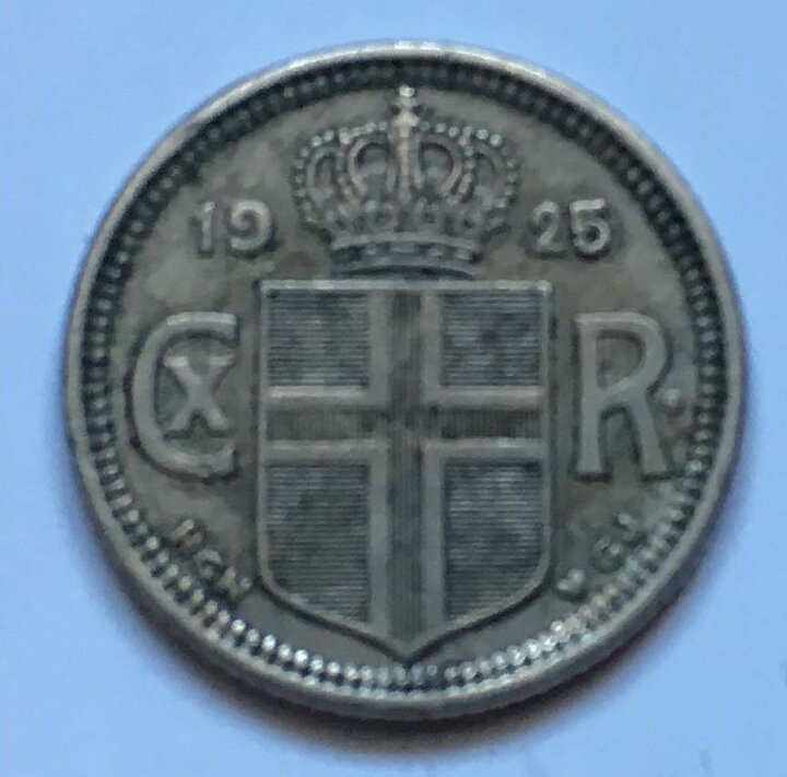Island 10 aurar 1925 1/1+