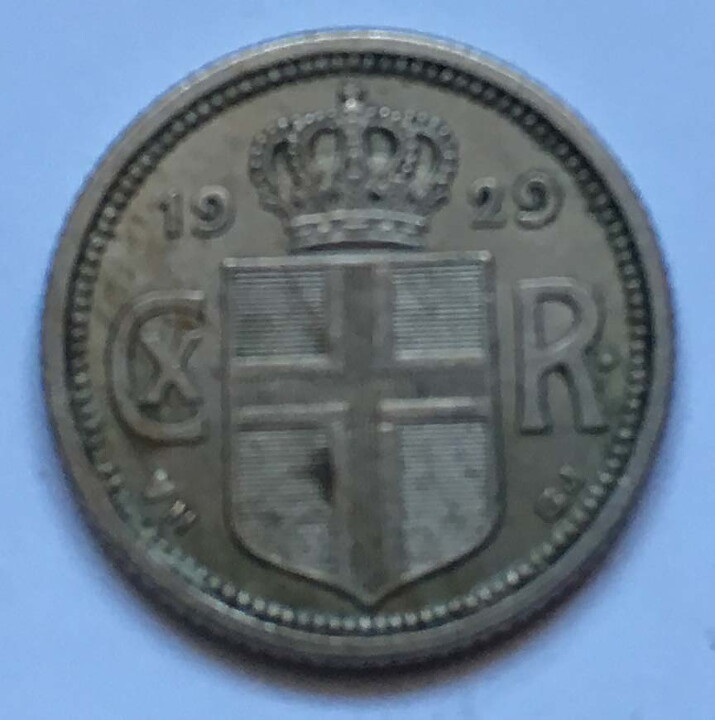 Island 10 aurar 1929 1+