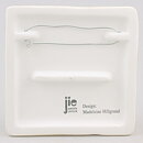 Madeleine Hillgrund (1990s) Quadratic Wall Plaque with Olives Relief 11 cm <with Box>